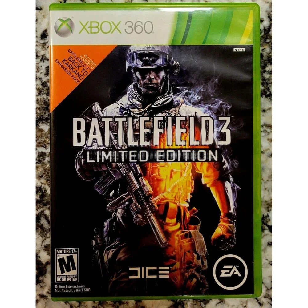 XBOX 360: BATTLEFIELD 3 - LIMITED EDITION,  COMPLETE CIB, VG COND, FAST SHIPPING